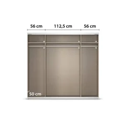 Kleiderschrank Altera Alpinweiß B/H/T: ca. 226x211x62 cm