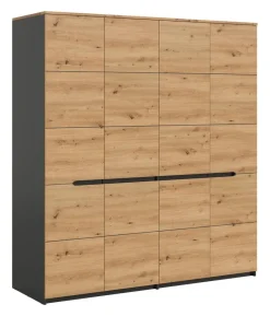 Kleiderschrank CANU basaltgrau Artisan Nachbildung B/H/T: ca. 180x198x59 cm