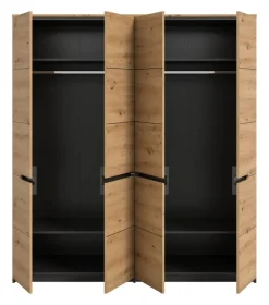 Kleiderschrank CANU basaltgrau Artisan Nachbildung B/H/T: ca. 180x198x59 cm