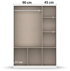 Kleiderschrank Celle B/H/T: ca. 136x197x54 cm