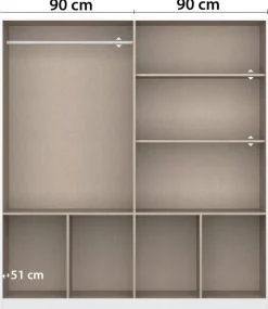 Kleiderschrank Celle weiß B/H/T: ca. 181x197x54 cm