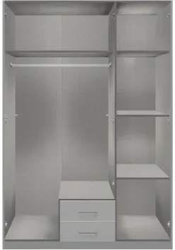Kleiderschrank Cork Eiche Nachbildung Graphit B/H/T: ca. 135x199x58 cm