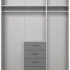 Kleiderschrank Cottbus weiß B/H/T: ca. 135x198x58 cm