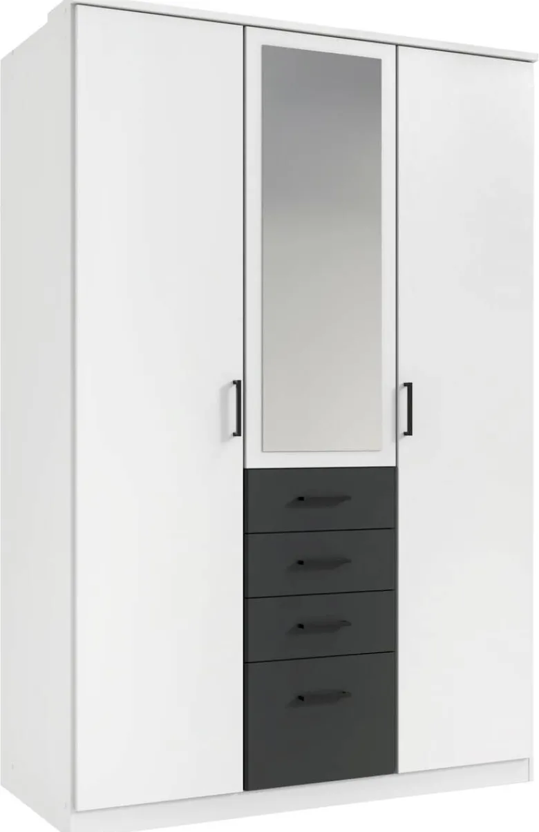 Kleiderschrank Cottbus weiß B/H/T: ca. 135x198x58 cm