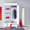 Kleiderschrank Danz weiß B/H/T: ca. 116x199x57 cm