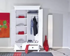Kleiderschrank Danz weiß B/H/T: ca. 116x199x57 cm