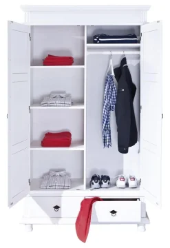 Kleiderschrank Danz weiß B/H/T: ca. 116x199x57 cm