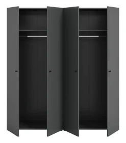 Kleiderschrank DARWIN anthrazit B/H/T: ca. 160x176x51 cm