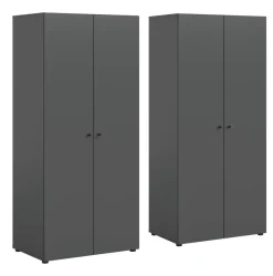 Kleiderschrank DARWIN anthrazit B/H/T: ca. 160x176x51 cm