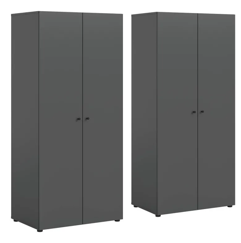 Kleiderschrank DARWIN anthrazit B/H/T: ca. 160x176x51 cm