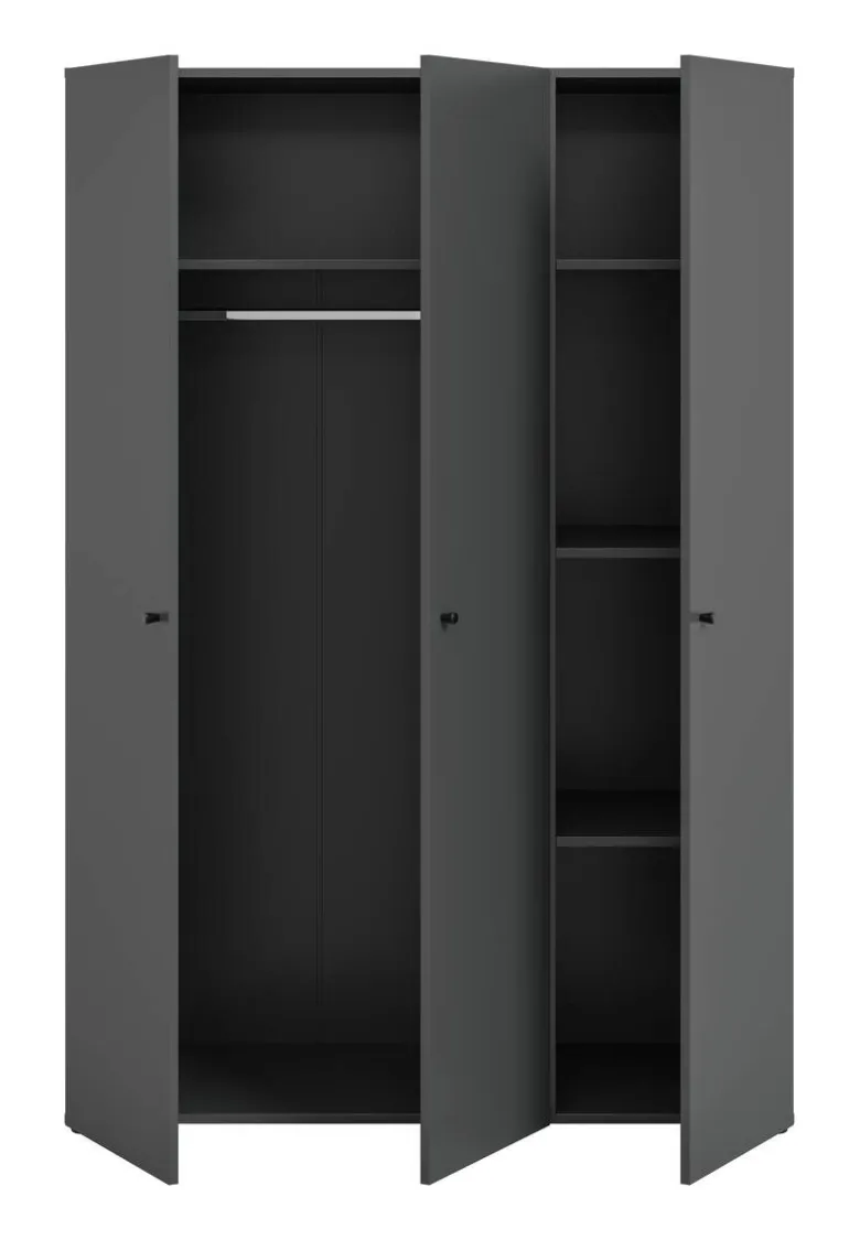 Kleiderschrank DARWIN anthrazit B/H/T: ca. 120x176x51 cm