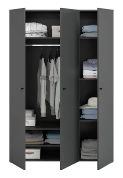 Kleiderschrank DARWIN anthrazit B/H/T: ca. 120x176x51 cm