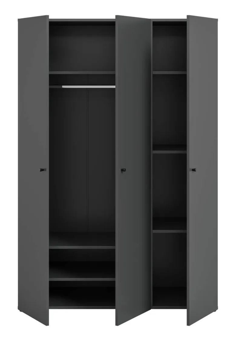 Kleiderschrank DARWIN anthrazit B/H/T: ca. 120x176x51 cm