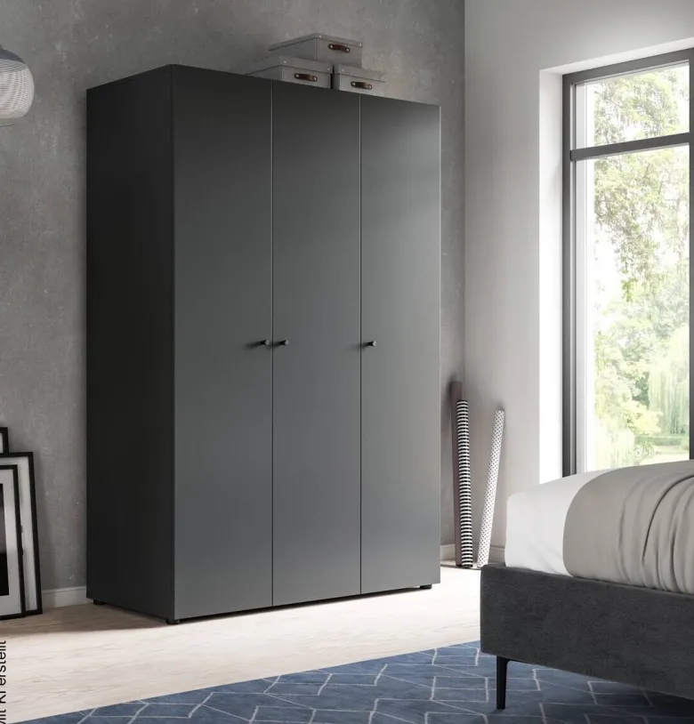 Kleiderschrank DARWIN anthrazit B/H/T: ca. 120x176x51 cm