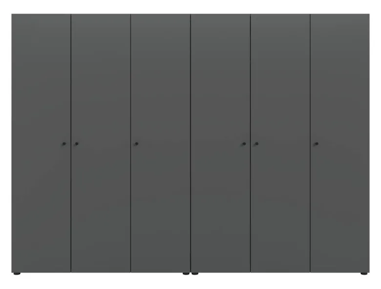 Kleiderschrank DARWIN anthrazit B/H/T: ca. 240x176x51 cm