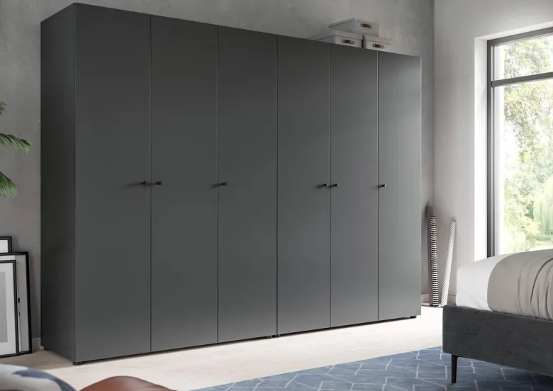 Kleiderschrank DARWIN anthrazit B/H/T: ca. 240x176x51 cm