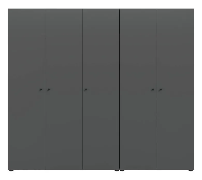 Kleiderschrank DARWIN anthrazit B/H/T: ca. 200x176x51 cm