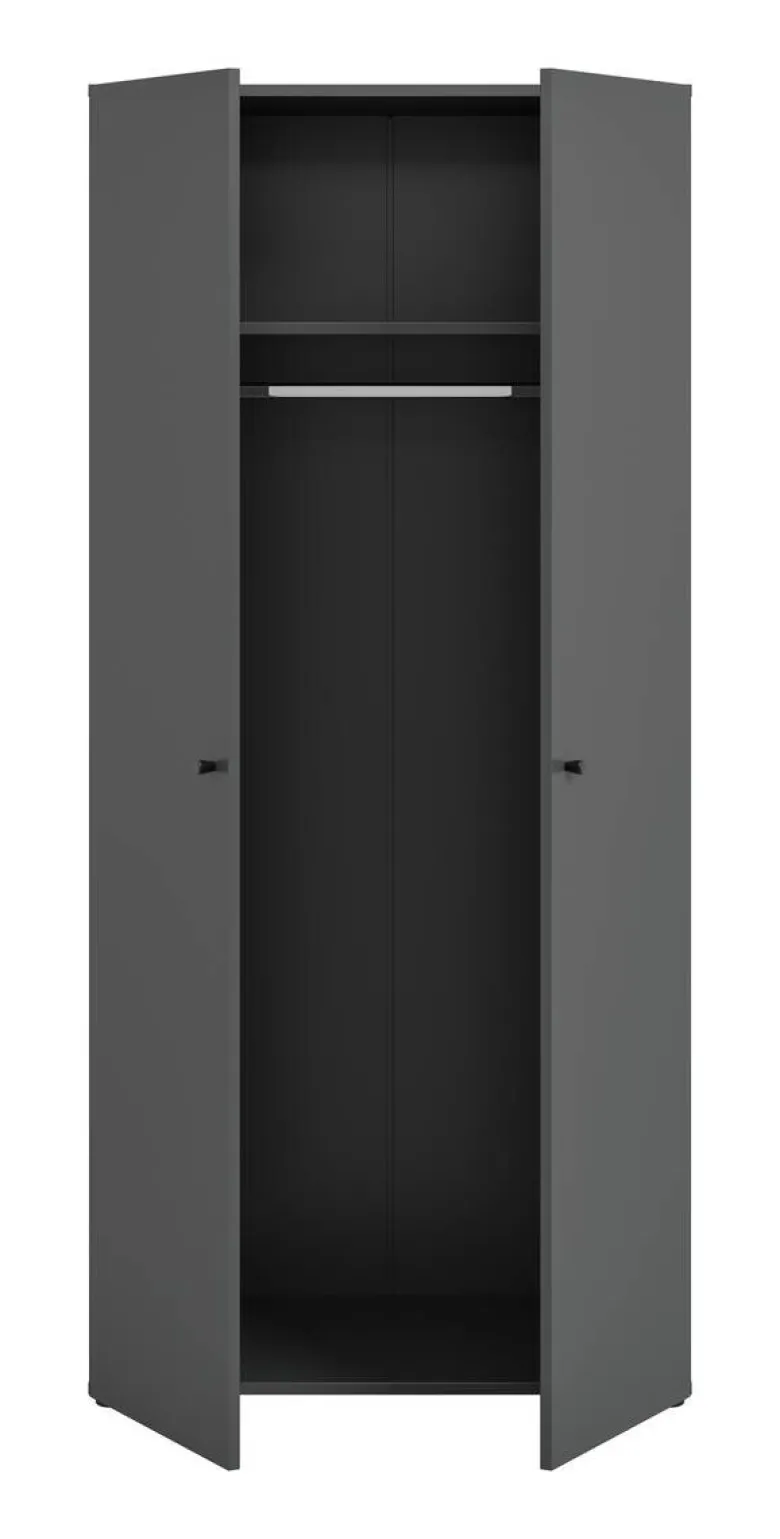 Kleiderschrank DARWIN anthrazit B/H/T: ca. 80x176x51 cm