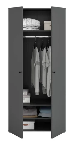 Kleiderschrank DARWIN anthrazit B/H/T: ca. 80x176x51 cm