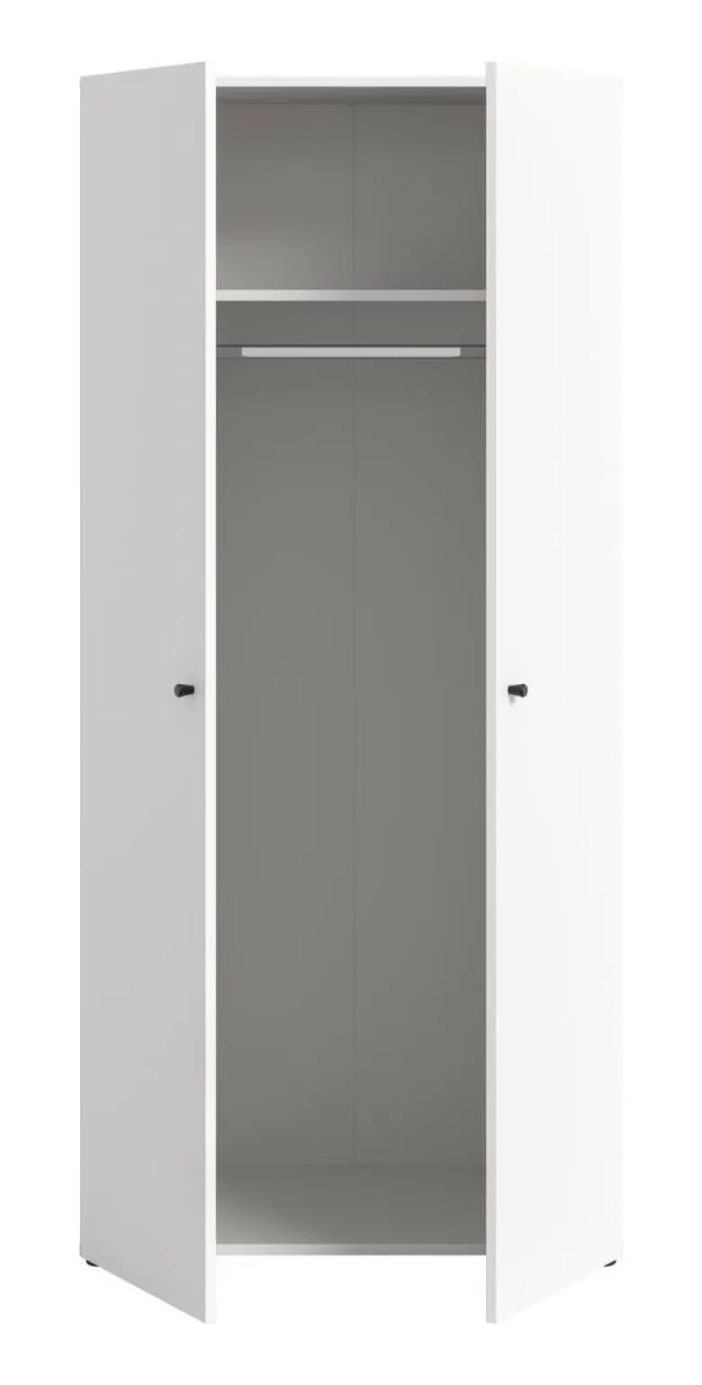 Kleiderschrank DARWIN weiß B/H/T: ca. 80x176x51 cm