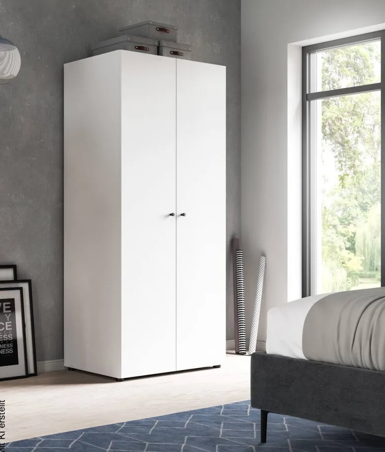 Kleiderschrank DARWIN weiß B/H/T: ca. 80x176x51 cm