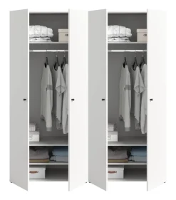 Kleiderschrank DARWIN weiß B/H/T: ca. 160x176x51 cm