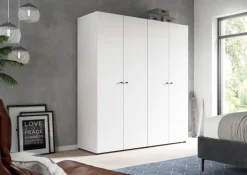 Kleiderschrank DARWIN weiß B/H/T: ca. 160x176x51 cm