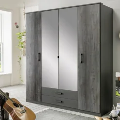 Kleiderschrank Duisburg Graphit B/H/T: ca. 180x199x58 cm