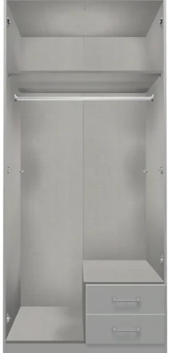 Kleiderschrank Duo Alpinweiß B/H/T: ca. 90x198x58 cm
