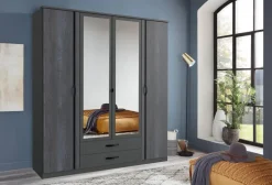 Kleiderschrank Duo2 Digi-Steel Optik Graphit B/H/T: ca. 179x199x58 cm