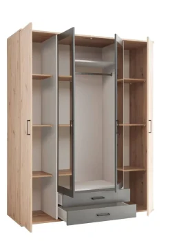 Kleiderschrank Eiche Artisan Nachbildung B/H/T: ca. 159x197x54 cm