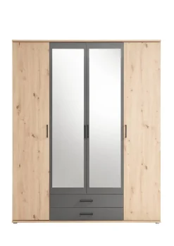 Kleiderschrank Eiche Artisan Nachbildung B/H/T: ca. 159x197x54 cm