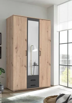 Kleiderschrank Eiche Artisan Nachbildung B/H/T: ca. 120x197x54 cm