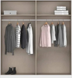 Kleiderschrank Genua grau Eiche Artisan Nachbildung B/H/T: ca. 181x197x54 cm