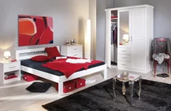 Kleiderschrank Geraldo weiß B/H/T: ca. 140x190x55 cm