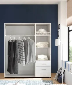 Kleiderschrank Harry weiß B/H/T: ca. 150x177x50 cm