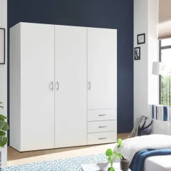 Kleiderschrank Harry weiß B/H/T: ca. 150x177x50 cm