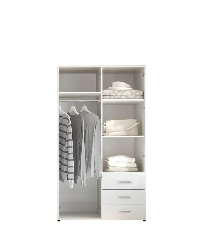 Kleiderschrank Harry weiß B/H/T: ca. 100x177x50 cm