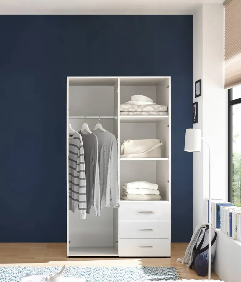 Kleiderschrank Harry weiß B/H/T: ca. 100x177x50 cm