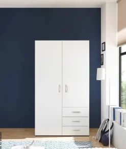 Kleiderschrank Harry weiß B/H/T: ca. 100x177x50 cm