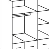 Kleiderschrank Imago weiß B/H/T: ca. 135x199x58 cm