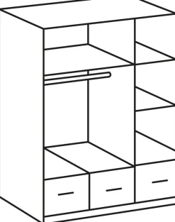 Kleiderschrank Imago weiß B/H/T: ca. 135x199x58 cm