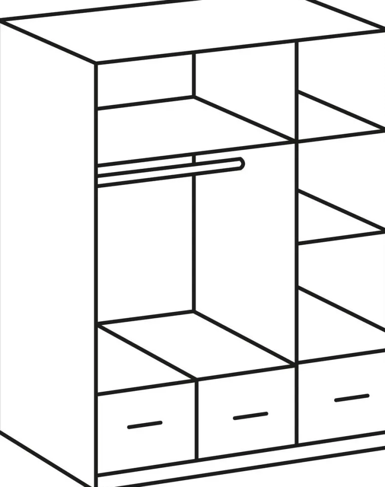 Kleiderschrank Imago weiß B/H/T: ca. 135x199x58 cm
