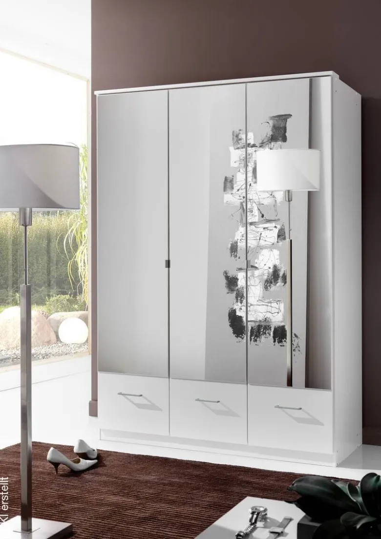 Kleiderschrank Imago weiß B/H/T: ca. 135x199x58 cm