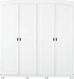 Kleiderschrank Isny weiß B/H/T: ca. 182x198x60 cm