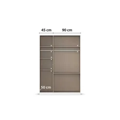 Kleiderschrank Joel Alpinweiß B/H/T: ca. 136x197x54 cm