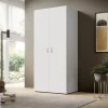 Kleiderschrank Joe weiß B/H/T: ca. 81x176x50,8 cm