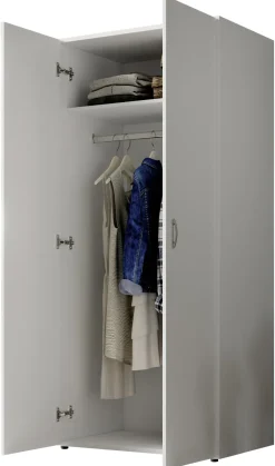 Kleiderschrank Joe weiß B/H/T: ca. 81x176x50,8 cm
