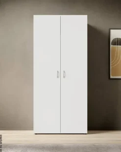 Kleiderschrank Joe weiß B/H/T: ca. 81x176x50,8 cm