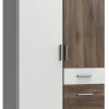 Kleiderschrank Joker weiß Eiche Flagstaff Nachbildung B/H/T: ca. 90x199x58 cm